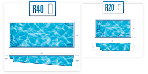 fiberglass inground pool sizes